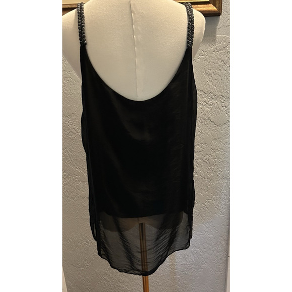 Italian Women's Tank Embroidered Sheer Braided Straps Boho Goth Coquette Beach - Picture 4 of 7